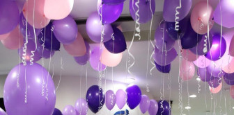 Оформление воздушными шарами на 8 марта 