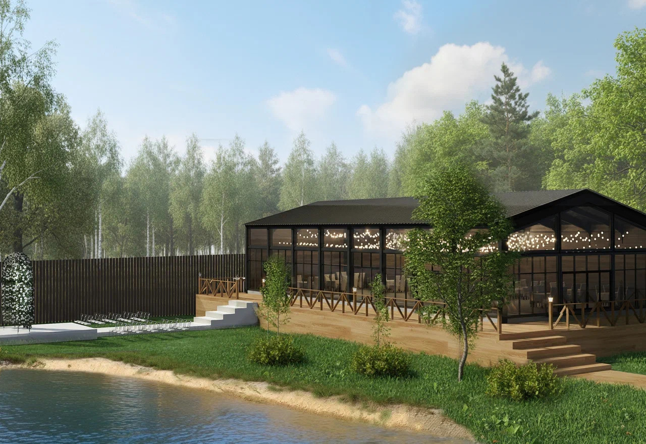 Летняя беседка для мероприятий на Клязьминском водохранилище