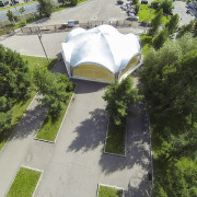 Площадка с шатром для мероприятий в Москве