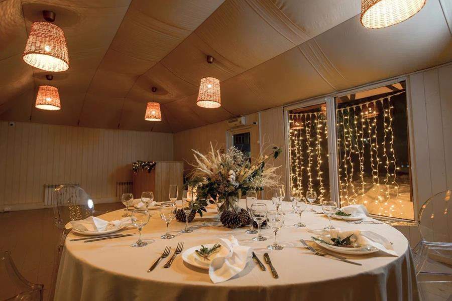 Площадка на природе для мероприятий зимой