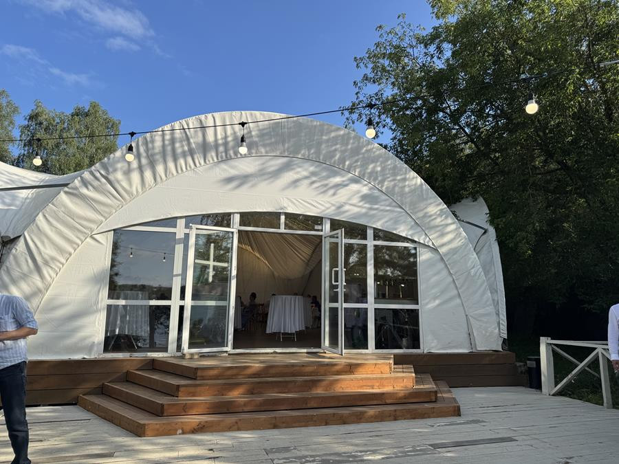 Шатер для мероприятий на Клязьминском водохранилище
